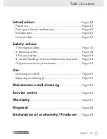 Preview for 46 page of Parkside PLP 100 Operation And Safety Notes