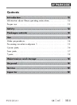 Preview for 14 page of Parkside PUD 30 A1 Operating Instructions Manual