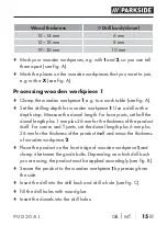 Preview for 18 page of Parkside PUD 30 A1 Operating Instructions Manual