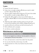 Preview for 21 page of Parkside PUD 30 A1 Operating Instructions Manual