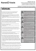 Preview for 2 page of Parrot Uncle F6240110V-CA Use And Care Manual