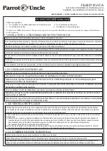 Preview for 14 page of Parrot Uncle F6240110V-CA Use And Care Manual