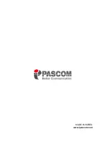 Preview for 22 page of pascom DPT-9602 Operation Manual