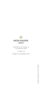 Preview for 104 page of Patek Philippe 240 HU Manual