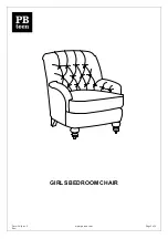 Preview for 1 page of PB TEEN GIRLS BEDROOM CHAIR Assembly Instructions