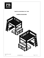 PB TEEN HAMPTON CONVERTIBLE LOFT BED Assembly Instruction Manual preview