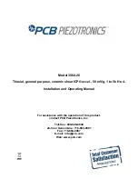 Preview for 1 page of PCB Piezotronics ICP 356A26 Installation And Operating Manual