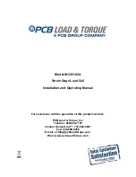 Preview for 1 page of PCB LOAD & TORQUE M1203-02A Installation And Operating Manual