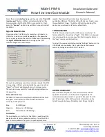 Preview for 2 page of PCS Pulseworx PIM-U Installation Manual And Owner'S Manual