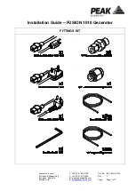 Peak Scientific FUSION 1010 Installation Manual preview