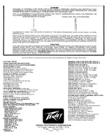 Preview for 6 page of Peavey Citation Operating Manual