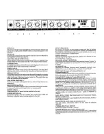 Preview for 2 page of Peavey Rage 108 Owner'S Manual