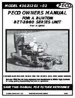 Preview for 1 page of Peco 43621201 Owner'S Manual