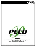 Preview for 12 page of Peco 43621201 Owner'S Manual