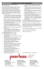 Preview for 20 page of peerless-AV ULTRAVIEW UV651 User Manual