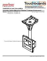 PEERLESS Mounts FPECMC-01 Installation And Assembly Manual preview