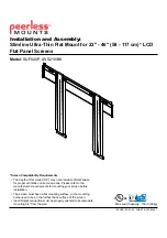 PEERLESS Mounts Slimline LWS210/BK Installation And Assembly Manual preview