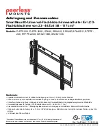 Preview for 25 page of PEERLESS Mounts Smartmount D-FPF-220 Installation And Assembly Manual