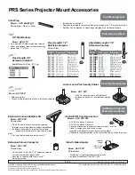 Preview for 9 page of PEERLESS PRS 1P Installation And Assembly Manual