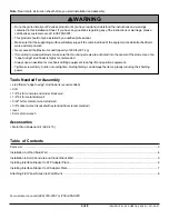 Preview for 2 page of PEERLESS SF 24D Installation And Assembly Manual