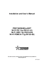 Pentagram P6121-L2 Installation And User Manual preview