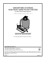 Pentair Pool Products HIGH-RATE SAND FILTER SYSTEM Owner'S Manual preview