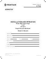 Preview for 1 page of Pentair AERMOTOR VNA Installation And Operation Manual