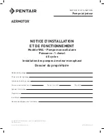 Preview for 17 page of Pentair AERMOTOR VNA Installation And Operation Manual