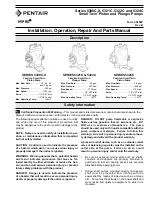 Preview for 1 page of Pentair HYPRO Small Twin 5300C-X Series Installation, Operation, Repair And Parts Manual