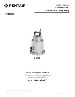 Preview for 1 page of Pentair MYERS DU25M1 Owner'S Manual