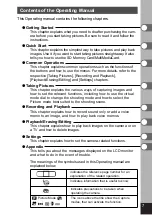 Preview for 9 page of Pentax 18263 - OptioS Digital Camera Operating Manual