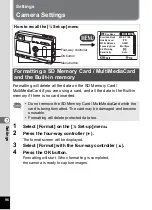 Preview for 98 page of Pentax 18283 - Optio S4 Digital Camera Operating Manual