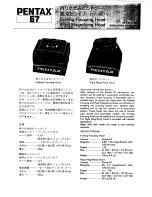 Preview for 5 page of Pentax 67 Magnifier Operating Manual