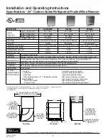 Preview for 2 page of Perlick HC24FS Installation And Operation Instructions Manual