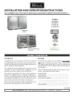 Preview for 1 page of Perlick HC48RS4 Assembly, Installation And Operation Instructions