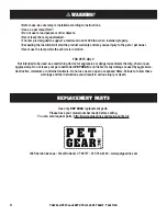 Preview for 4 page of Pet Gear TL9371CH Instruction Manual