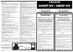 Preview for 3 page of Pet Mate FISH MATE 2000P-UV Instructions