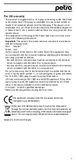 Preview for 7 page of Petra electric PHG130 Instructions For Use Manual