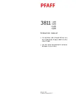 Preview for 1 page of Pfaff 3811-11/43 Instruction Manual