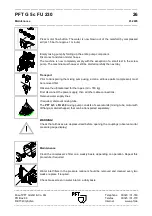 Preview for 28 page of PFT G 5 c FU 230V Operating Instructions Manual