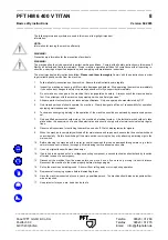 Preview for 9 page of PFT HM 6 400V TITAN Operating Instructions Manual