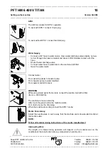 Preview for 11 page of PFT HM 6 400V TITAN Operating Instructions Manual