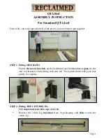 Preview for 1 page of PGT Reclaimed QTA Bed Assembly Instruction