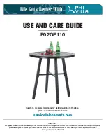 PHI VILLA E02GF110 Use And Care Manual preview