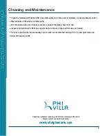 Preview for 6 page of PHI VILLA E02GF110 Use And Care Manual