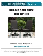 Preview for 1 page of PHI VILLA THD5-0601-351 Use And Care Manual