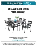 PHI VILLA THD7-0604-3501 Use And Care Manual preview