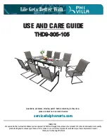 Preview for 1 page of PHI VILLA THD9-305-105 Use And Care Manual