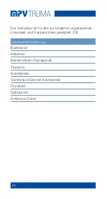 Preview for 22 page of PHILIPS Respironics MPN-Truma MicroDrop Family Instruction Manual