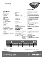 Preview for 2 page of Philips 14PT1686 Specifications